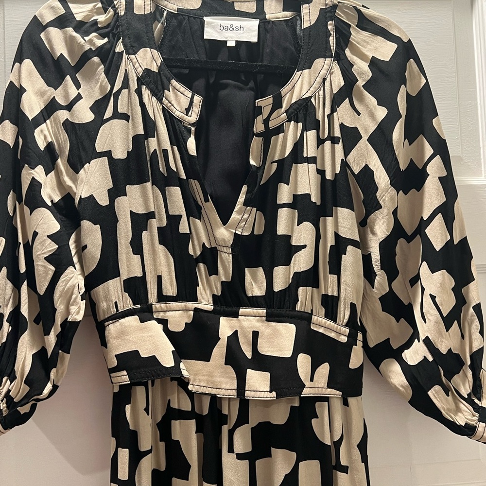 BA&SH mini dress with geometric print